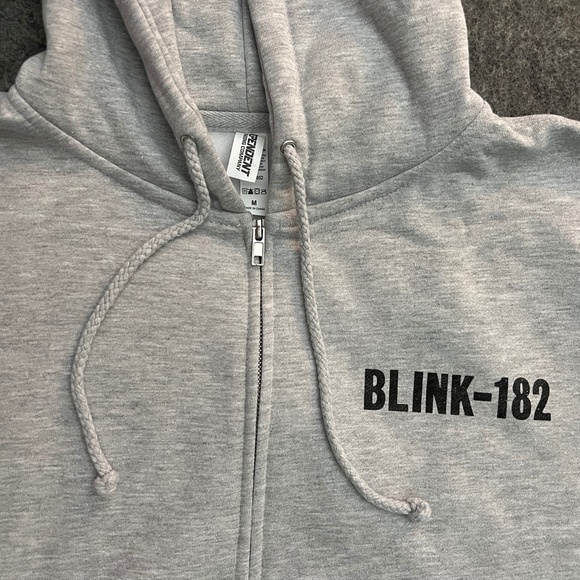 BLINK-182 2022 "Thirty Years" Bunny Grey Zip-Up 30th Anniversary Hoodie MEDIUM - Picture 7 of 11